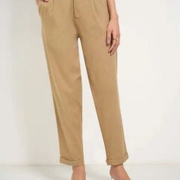 Annabelle By Pantaloons Beige Cotton Regular Fit Trousers-image-79