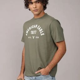 American Eagle Green Cotton Regular Fit Printed T-Shirt-picture-26