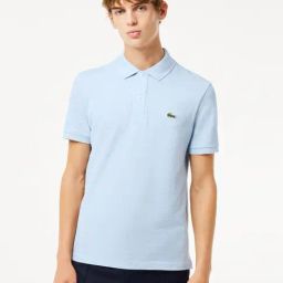 Lacoste Blue Cotton Slim Fit Polo T-Shirt-image-93