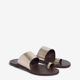 LUNA BLU by Westside Dull Gold Toe-Ring Sandals-picture-3