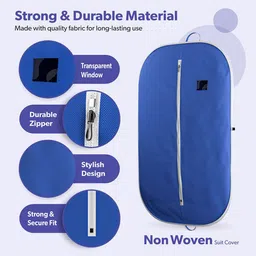Kuber Industries Blue Set of 3 Regular Multi-Utility Organisers image 5