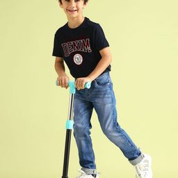 U.S. Polo Assn. Kids Boys Brandon Slim Fit Mid-Rise Heavy Fade Stretchable Jeans-image-37