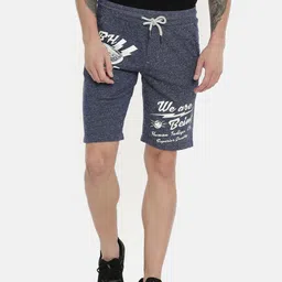 Being Human Men Navy Blue Printed Regular Fit Regular Shorts-picture-40