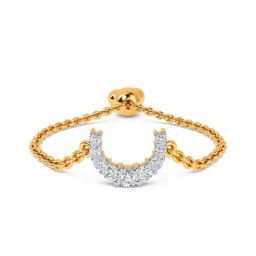 Kisna Diamond & Gold Jewellery Amira 14k (585) Diamond & Gold Ring For Women-image-47