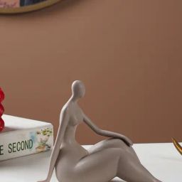 The Artment Decorative Brown Human Lady Sitting Pose Polyresin Showpiece-image-41