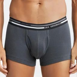 Jockey UI22 Grey Super Combed Cotton Rib Trunks with Ultrasoft & Durable Waistband-picture-27