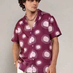 Campus Sutra Red Regular Fit Printed Shirt-image-26