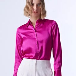 Cover Story Fuchsia Regular Fit Shirt-image-34