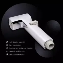 D&B BATHWARE ABS Chrome Finish Health Faucet with 1 m Hose and Holder, DB-TLTHF6619 image 2