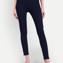 Angelfab Navy Cotton Regular Fit Jeggings-image-79