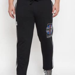 Bigbanana Z Black Cotton Regular Fit Printed Trackpants-image-93