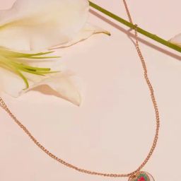 Zaveri Pearls Multicolor Enamel Heart Shape Contemporary Pendant With Chain for Women-12