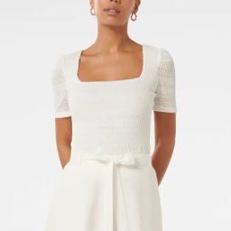 Forever New White Lace Top-image-9