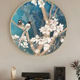 Art Street Blue Synthetic Wood Wall Art-image-99