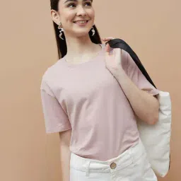 Fame Forever by Lifestyle Pink Plain T-Shirt-picture-4