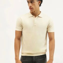 United Colors Of Benetton Beige Cotton Regular Fit Polo T-Shirt-image-80