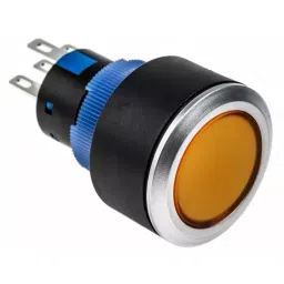 RS PRO Illuminated Push Button Switch Panel Mount 22.2 mm Cutout SPDT Yellow LED 250 V AC, 1759069-image-80