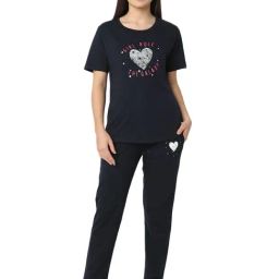 Smarty Pants Navy Printed T-Shirt With Pyjamas-picture-31