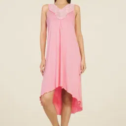 Soie Pink Lace Night Gown-picture-22