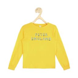 Peter England Kids Yellow Printed Full Sleeves Sweatshirt-image-48