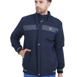 Dollar Navy Regular Fit High Neck Jacket-picture-13