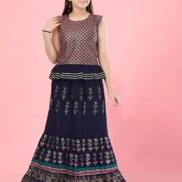 Aarika Kids Girls Navy-Blue colour Lehenga Choli-image-70