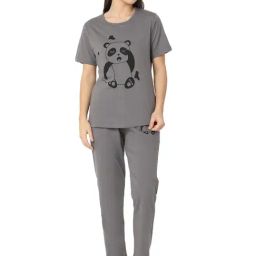 Smarty Pants Grey Printed T-Shirt With Pyjamas-picture-23