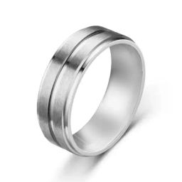 Peora Silver Plated Stainless Steel Fancy Band Ring-0