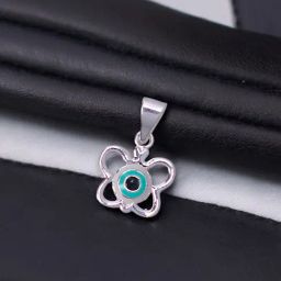 Taraash 925 Sterling Silver Butterfly Evil Eye Enamel Pendant for Kids & Girls-image-1