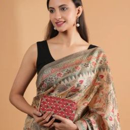 Gaurapakhi Red Embroidered Clutch-picture-24