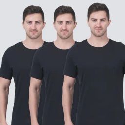 Columbia Black Cotton Regular Fit T-Shirt - Pack Of 3-image-79