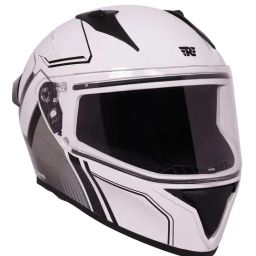Royal Enfield White Hard Polycarbonate Plastic Roadster 1901 Full Face Helmet-image-64