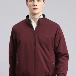 Monte Carlo Maroon Regular Fit Reversible Jacket-image-33