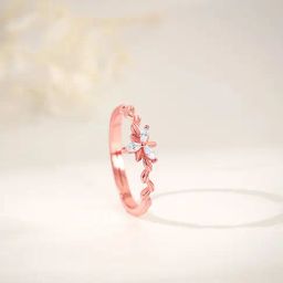 GIVA 925 Sterling Silver Rose Gold Ring for Women-image-92