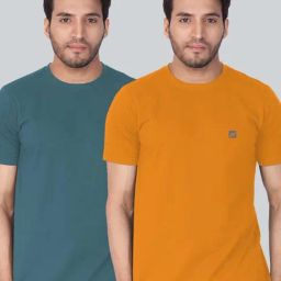Lux Nitro Blue & Orange Regular Fit T-Shirt Pack of - 2-image-73