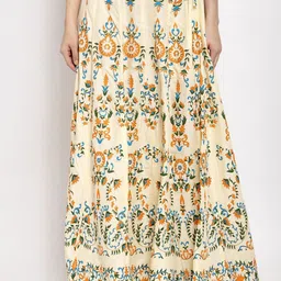 Trend Level Printed Flared Maxi Skirts-image-65