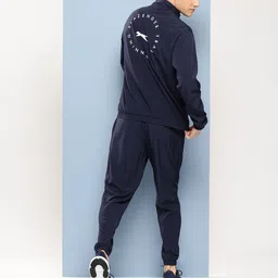 Slazenger Mock Collar Brand Logo Printed Ultra-Dry Sports Tracksuit-image-90