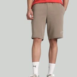Puma Brown Cotton Regular Fit Sports Shorts-image-64