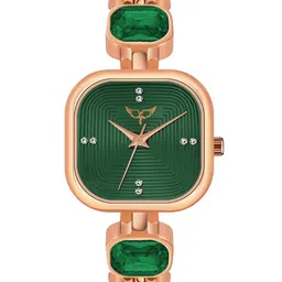 WHITE BIRD Women Brass Dial & Straps Analogue Watch 1108 Rose D Green-picture-19
