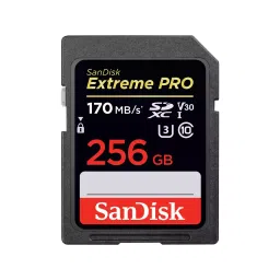 SanDisk Extreme PRO 256 GB 170 Mbps SDXC UHS-I Memory Card C10 U3 V30, SDSDXXY-256G-GN4IN-18