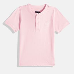 Allen Solly Junior Boys Henley Neck Pure Cotton T-shirt-image-1