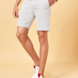 Byford by Pantaloons White Cotton Slim Fit Printed Shorts-picture-38