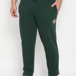 Bigbanana Bottle Green Cotton Regular Fit Printed Trackpants-picture-42