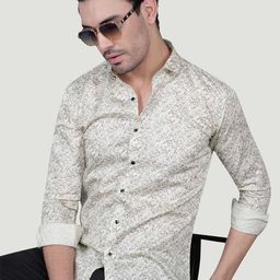ALMATY Simon Comfort Abstract Printed Slim Fit Cotton Shirt-image-6