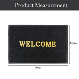 Kuber Industries Set Of 6 Red & Black Anti-Skid Doormats image 5