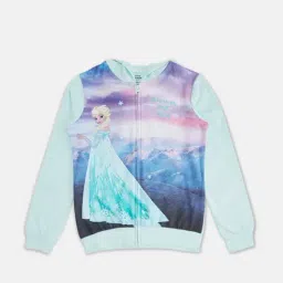 Pantaloons Junior Blue Graphic Print Full Sleeves Sweatshirt-image-12