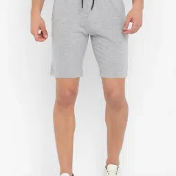 Turtle Grey Regular Fit Self Pattern Sports Shorts-image-30