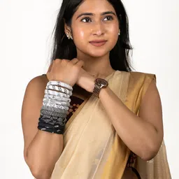 Taasha Craft Set Of 12 Cotton Threads Handcrafted Bangle image 5