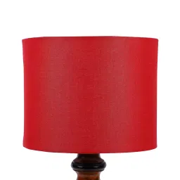 Tucasa NTU-166 B-22 Table Lamp with Wood Base (Red) image 3