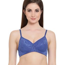 Clovia Blue Non-Wired Padded Full Coverage Bra-image-112